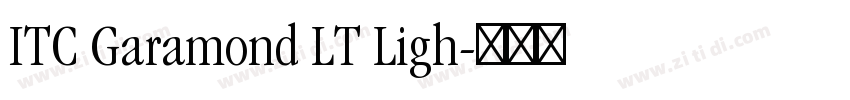ITC Garamond LT Ligh字体转换